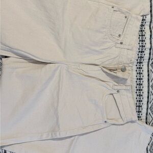 Zara Cream High-Rise Jeans